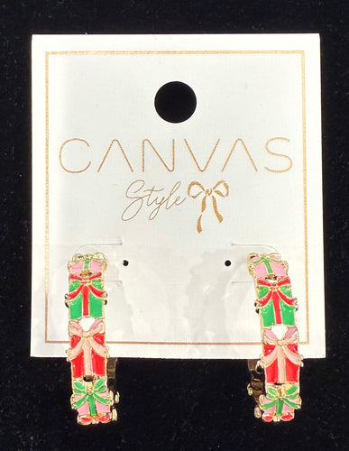 Gift Wrap Hoop Earrings