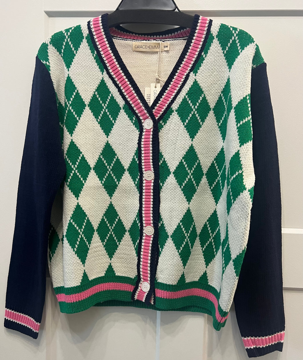 Argyle Cardigan Sweater