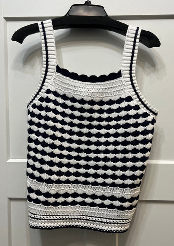 Tribal Wide Strap Crochet Tank