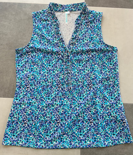 Beachtime Ruffle Tank - Blue