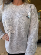 Load image into Gallery viewer, Picadilly Floral Sequin Emb Sweater
