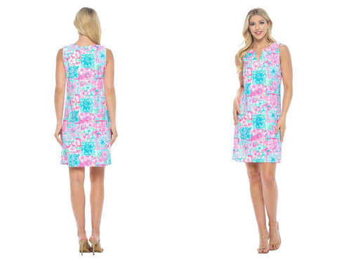 Kayla Sleeveless Shift Dress