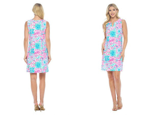 Kayla Sleeveless Shift Dress