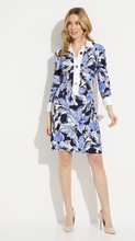 Load image into Gallery viewer, Blue Floral Shirt Dress Style