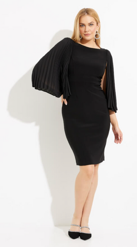 Joseph Ribkoff Sheer Cape Sleeve Dress