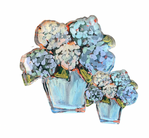Blue Hydrangea Acrylic Bloom Block