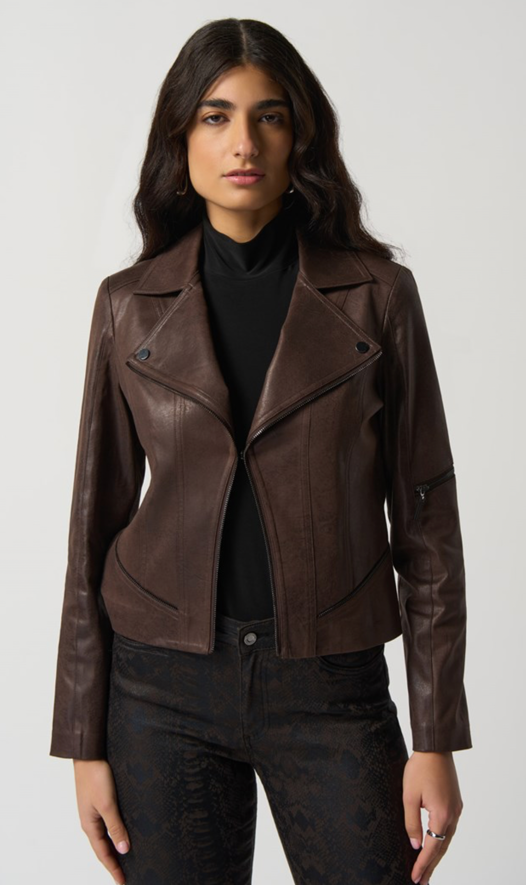 Joseph Ribkoff Suede Moto Jacket