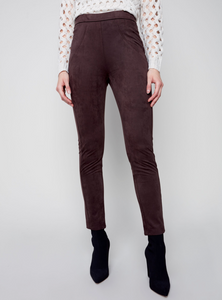 Charlie B. Chocolate Suede Pants