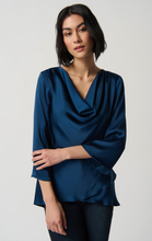Load image into Gallery viewer, Joseph Ribkoff Cowl Satin Flared Top
