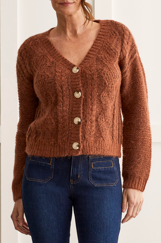 Tribal Copper Sweater Cardigan