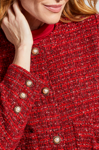 Tribal Earth Red Tweed Jacket