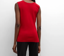 Load image into Gallery viewer, Multiples Red Jewel Neck Tank Sweater