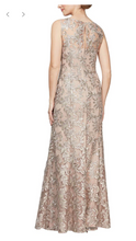 Load image into Gallery viewer, Alex Evenings Long Embroidered Dress w/ Matching Shawl
