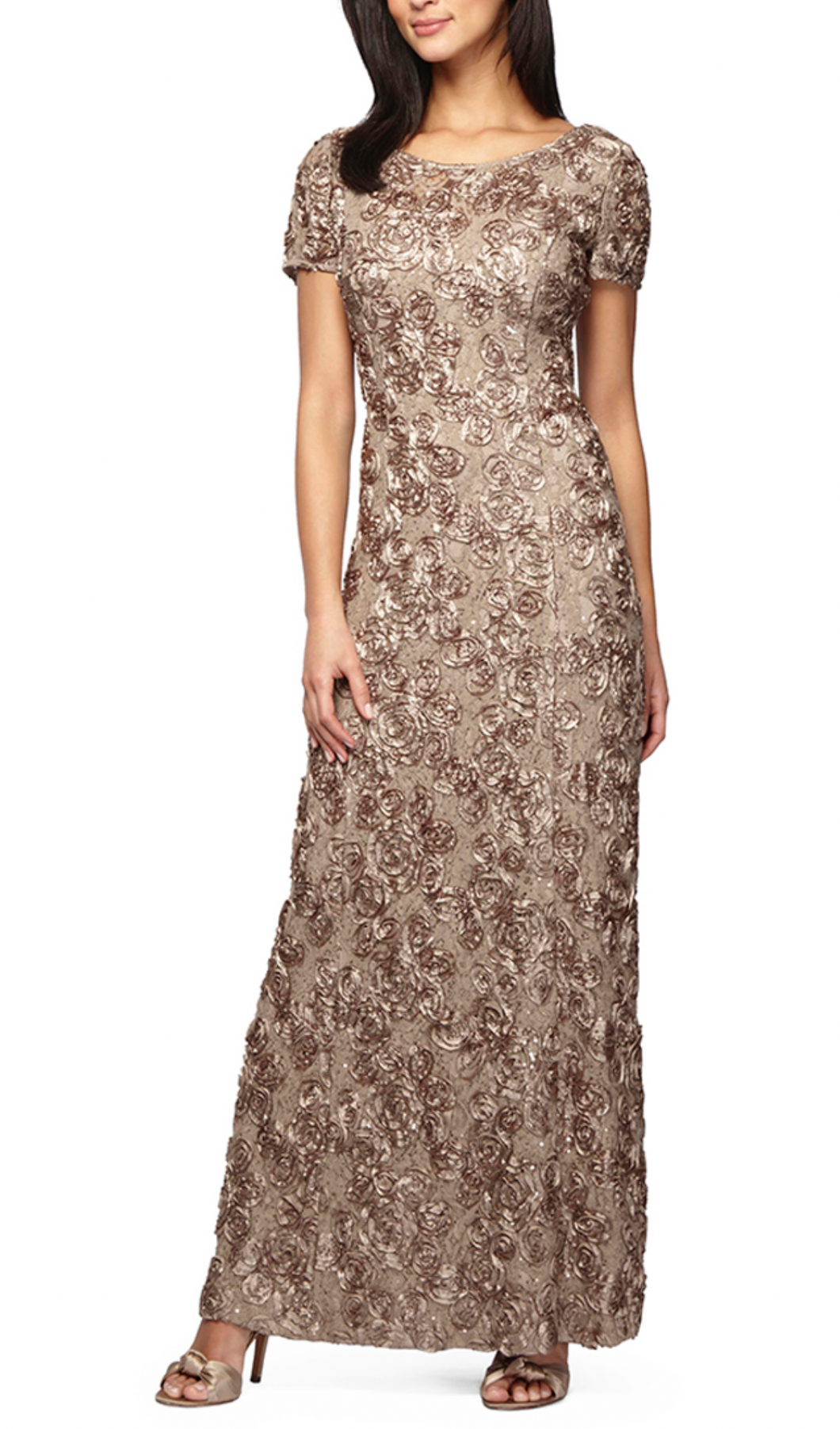 Alex Evenings A-line Rosette Dress Modern Dress Alex Evenings A-line Rosette Dress Modern Dress