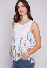 Load image into Gallery viewer, Charlie B. Floral Printed White Linen Top