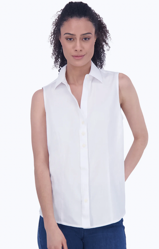 Foxcroft Sleeveless White Top