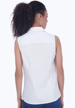 Load image into Gallery viewer, Foxcroft Sleeveless White Top