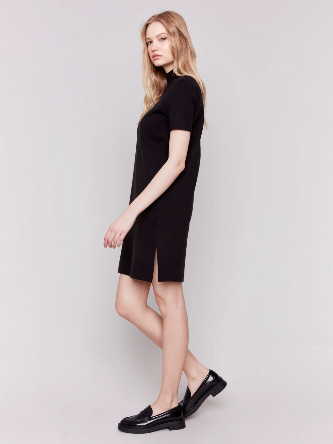 Charlie B Gutsy Black Knit Dress