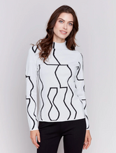 Load image into Gallery viewer, Charlie B Gusty Reversible Jacquard Knit Mock Sweater