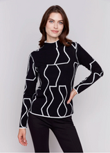 Load image into Gallery viewer, Charlie B Gusty Reversible Jacquard Knit Mock Sweater