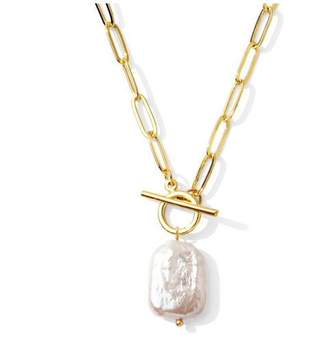 Baroque Pearl Toggle Necklace