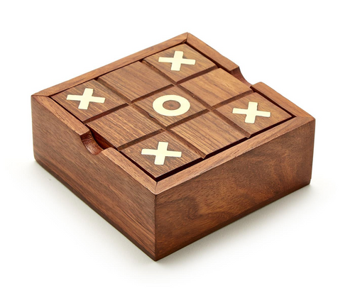 2-in-1 game set of tick-tack-toe and solitaire