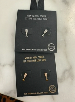 Champagne Glass Earrings