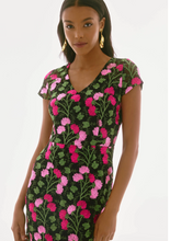 Load image into Gallery viewer, Novelty Floral Embroidered Flounce Dress