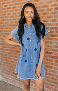 Denim Star Dress