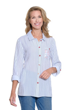 Load image into Gallery viewer, Liberty Strips &amp; Stars Button Up Top