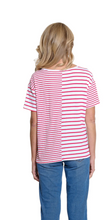 Load image into Gallery viewer, Multiples Red &amp; White Striped T-Shirt