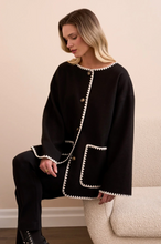 Load image into Gallery viewer, Button-Front Coat With Detachable Scarf