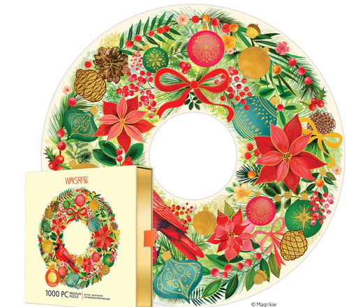 Holiday Wreath 1000 Piece Puzzle