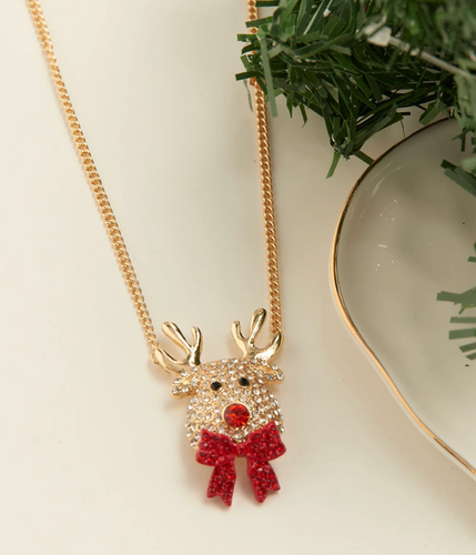 Holiday Reindeer Pendant Necklace