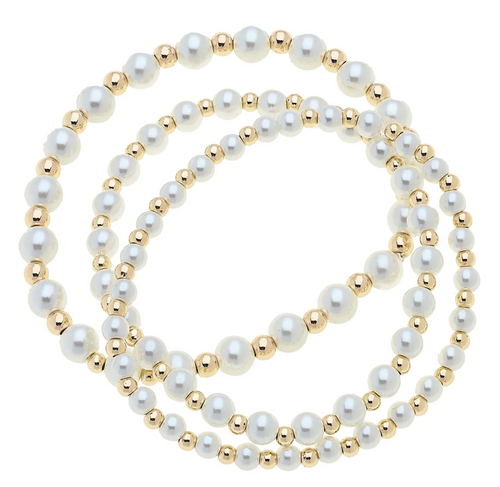 Annalise Pearl Beaded Stretch Bracelet