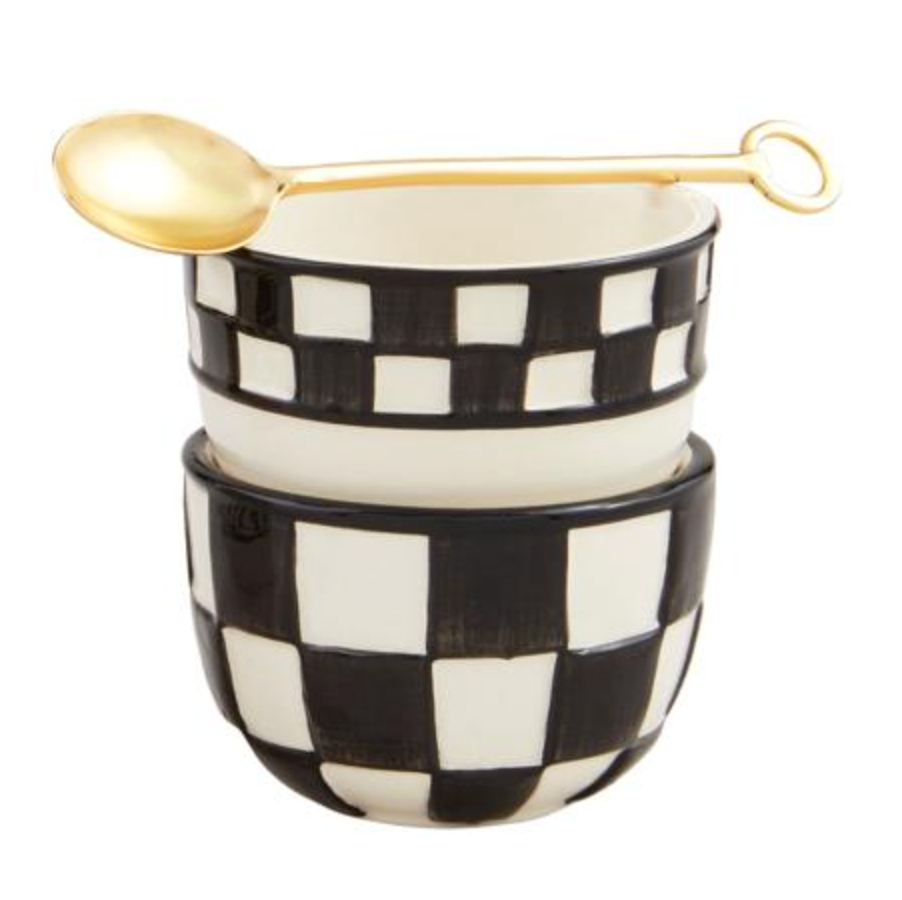 Checkered Tidbit Bowl Set