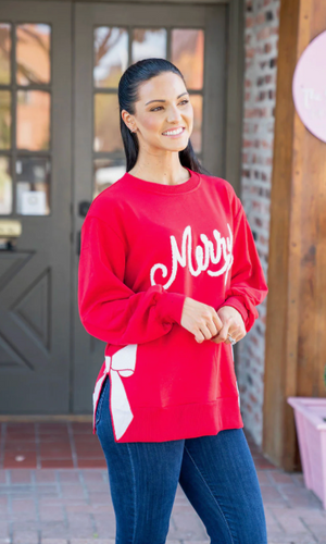 Lakelyn Merry Bow Sweatshirt