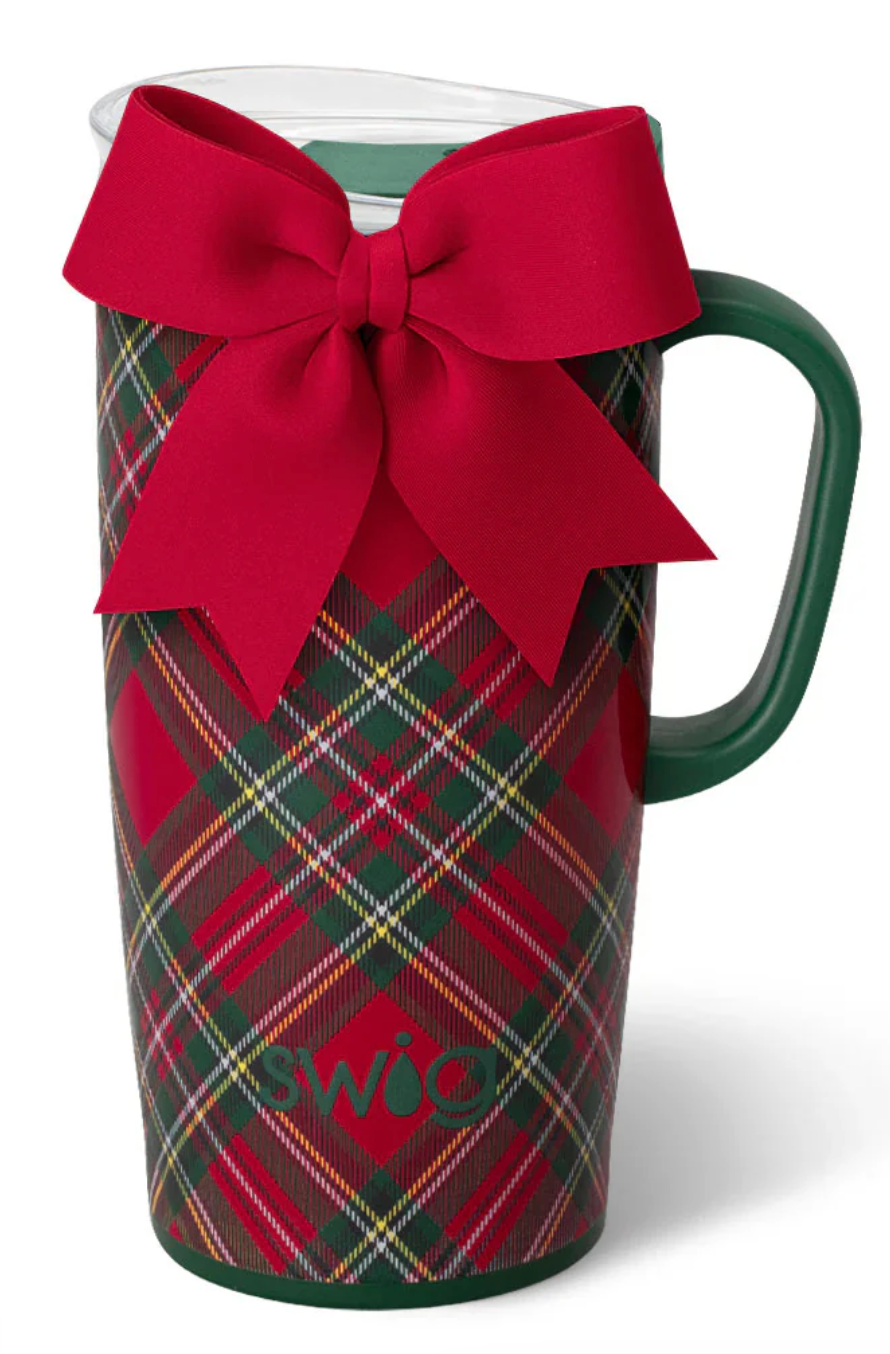 Christmas Plaid Travel Mug