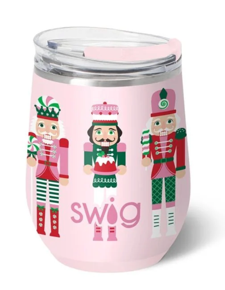 Swig Sugar Plum Soldiers Stemless Wine Cup