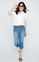 Load image into Gallery viewer, White Button Up Blouse w/ Slv Detail