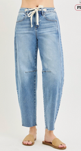 Load image into Gallery viewer, Risen Slouchy Ankle Barrel Jeans w/ waistband