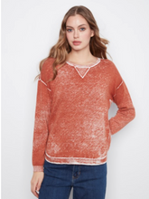 Load image into Gallery viewer, Charlie B Cotton Crew Neck Sweater - Ginger