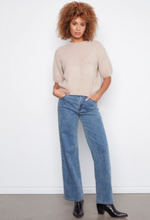 Load image into Gallery viewer, Charlie B Balloon Elbow Sleeve Knit Sweater - Latte