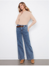 Load image into Gallery viewer, Charlie B Wide Leg Jeans with Removable Belt