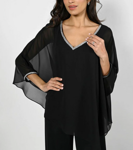 Frank Lyman Embellished V-Neck Top