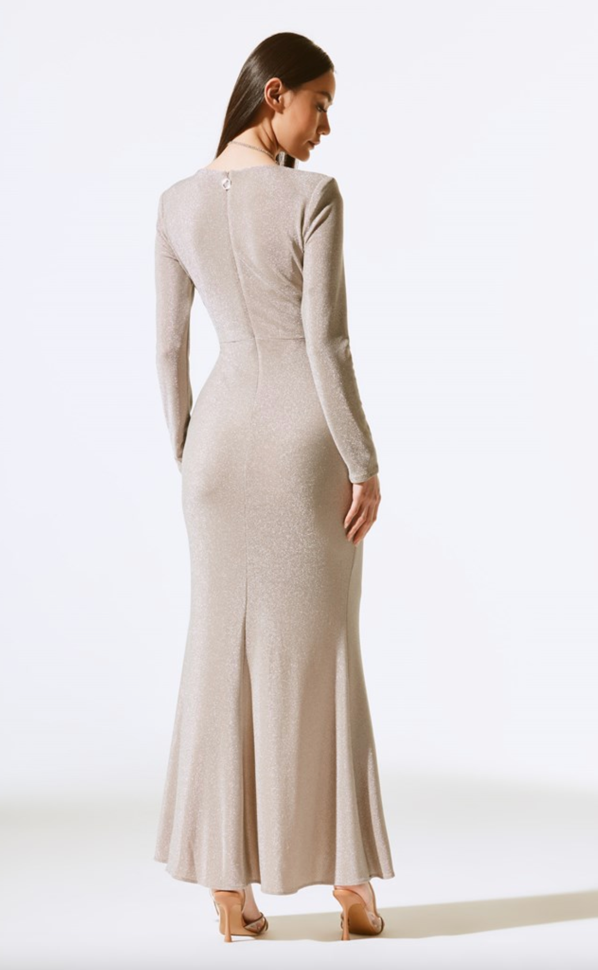 Joseph Ribkoff Sparkle Knit Long Sleeve Wrap Gown Joseph Ribkoff Sparkle Knit Long Sleeve Wrap Gown