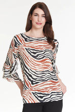 Load image into Gallery viewer, Ruffle 3/4 sleeve scoop neck top
