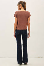 Load image into Gallery viewer, PATCH POCKET DOLMAN CAP SLEEVE KNIT: BRICK / ML