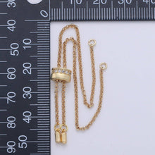 Load image into Gallery viewer, 14k Gold Filled Adjustable Bracelet Half finished Chain Bracelet rubber stopper Silver Rolo Chain Wholesale 1pc K-843 K-844: 1 / Gold