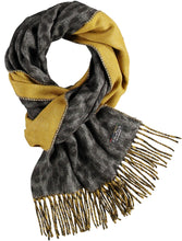 Load image into Gallery viewer, Two Tone Leo Woven Cashmink® Scarf: Camel/peach